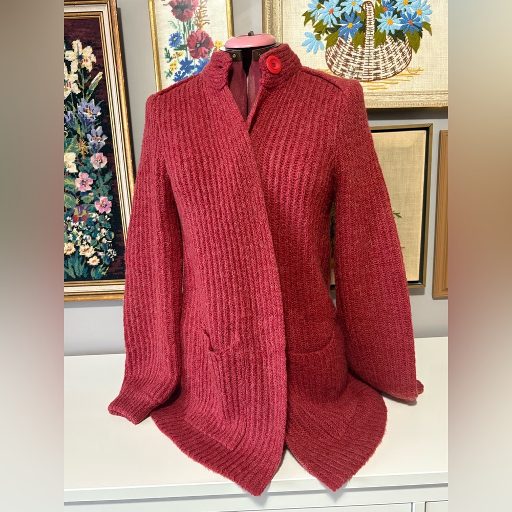 Vintage Elegant Burnt Orange Women's Sweater